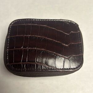 Crocodile or alligator skin pill case